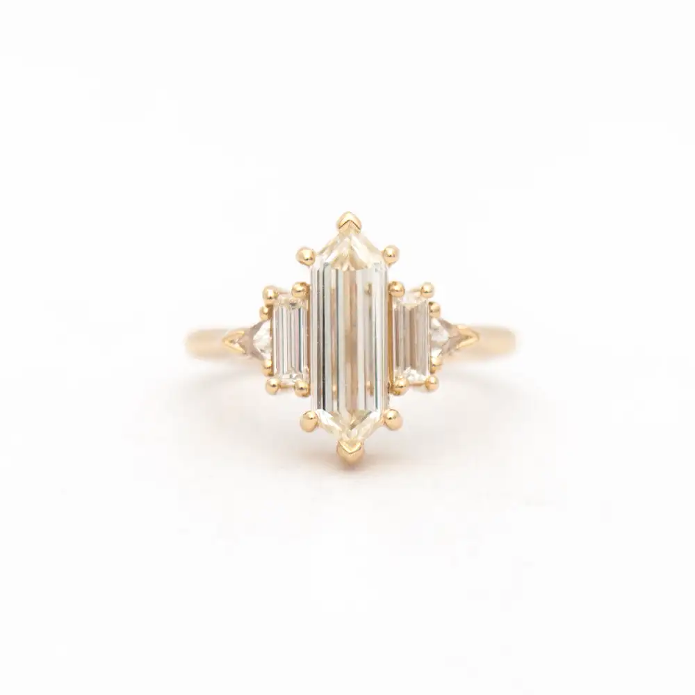 1.54 ct Hexagon Diamond Theda Ring