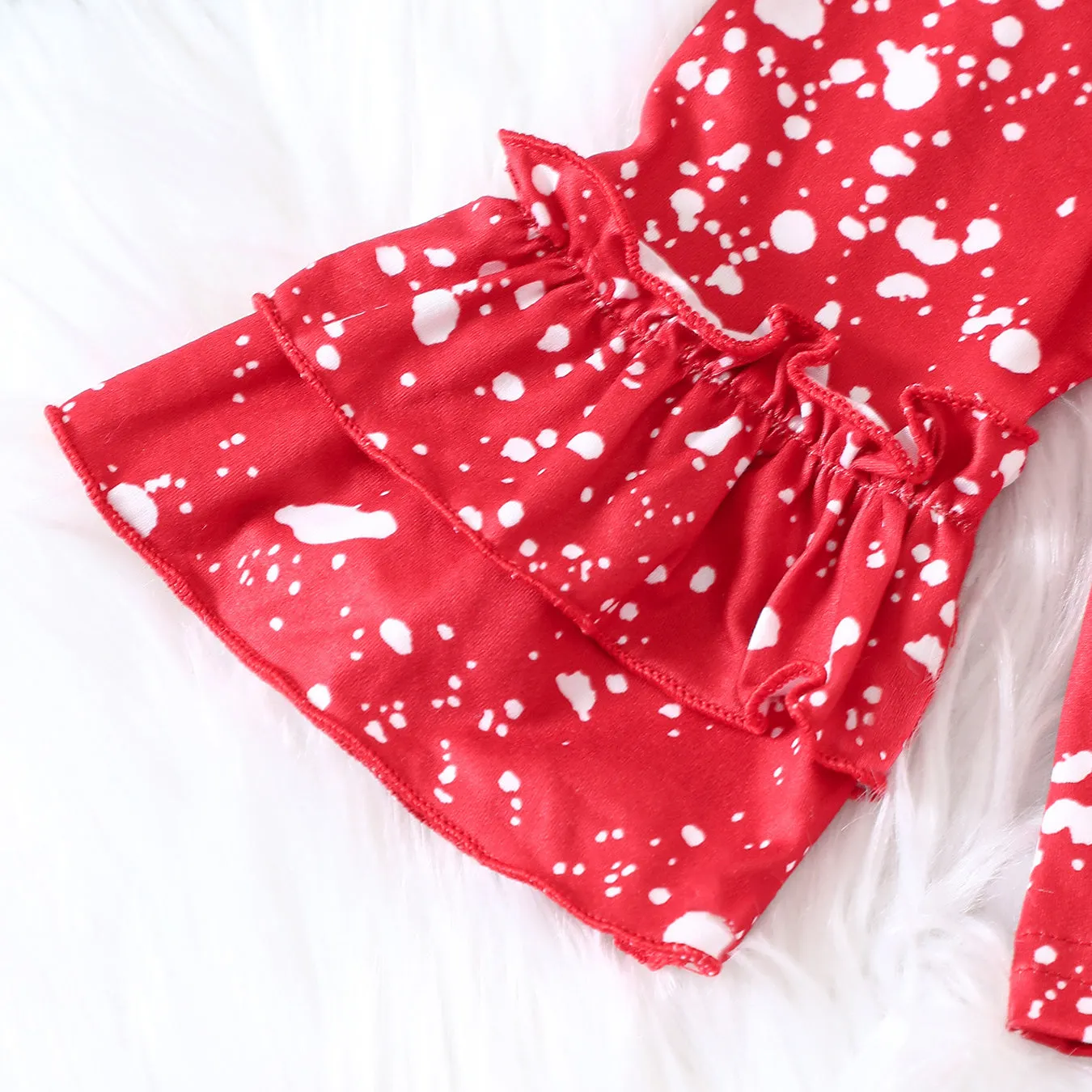 2 Pieces Set Baby Kid Girls Christmas Letters Print Tops And Checked Pants Wholesale 23101534