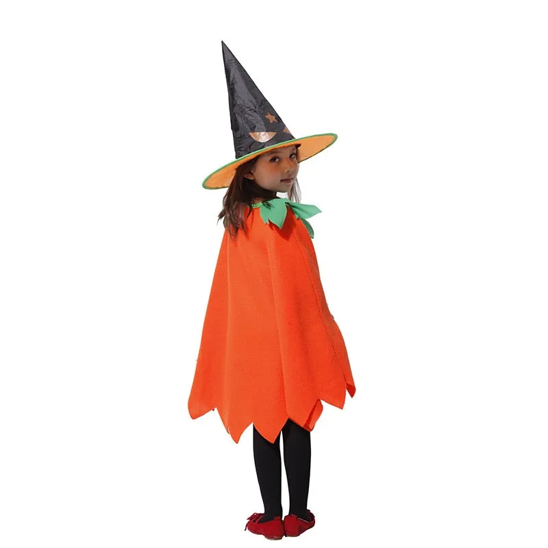 2021 Halloween Costumes Child Kids Pumpkin Costume Cosplay Lovely Cloth for Girls Fancy Dress Outfit