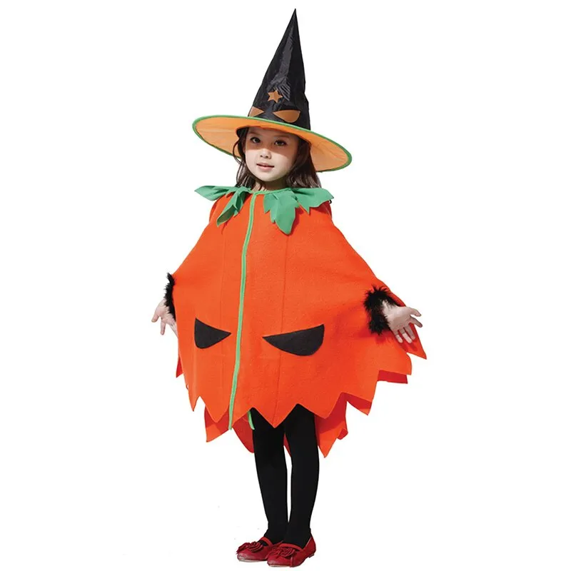 2021 Halloween Costumes Child Kids Pumpkin Costume Cosplay Lovely Cloth for Girls Fancy Dress Outfit