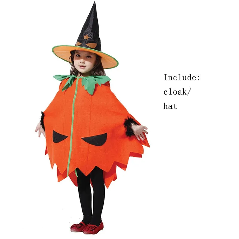 2021 Halloween Costumes Child Kids Pumpkin Costume Cosplay Lovely Cloth for Girls Fancy Dress Outfit