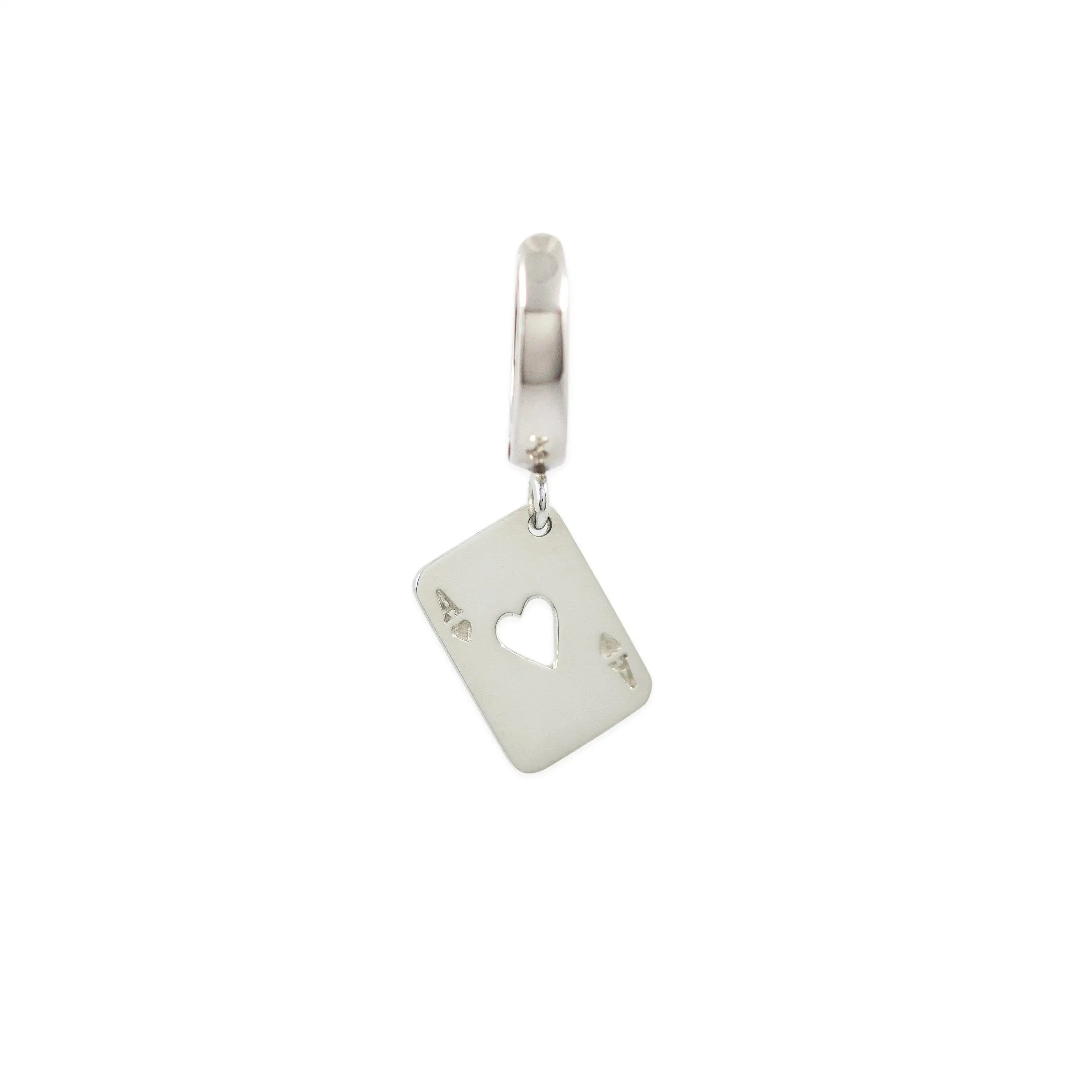 Ace of Heart Earring - Sterling Silver