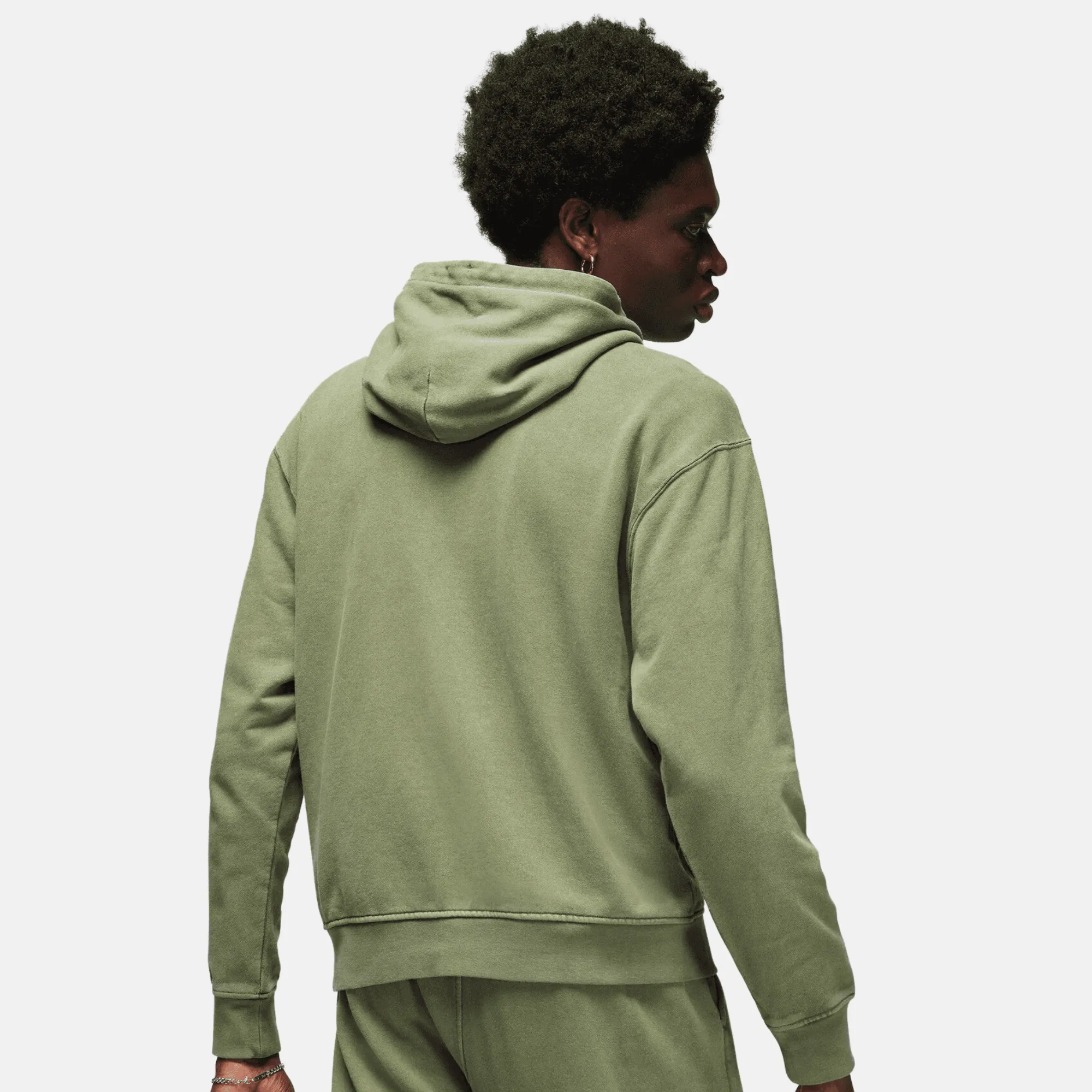 Air Jordan Essentials Statement Fleece Washed Green Pullover Hoodie