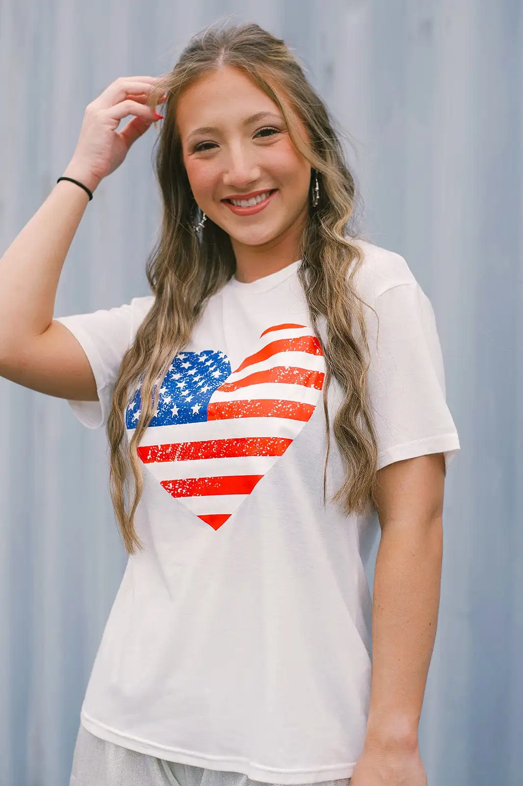 American Flag Heart Graphic Tee