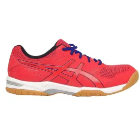 ASICS Men's Gel-Courtmov+ Badminton Shoe (Electric Red/Drive Blue)