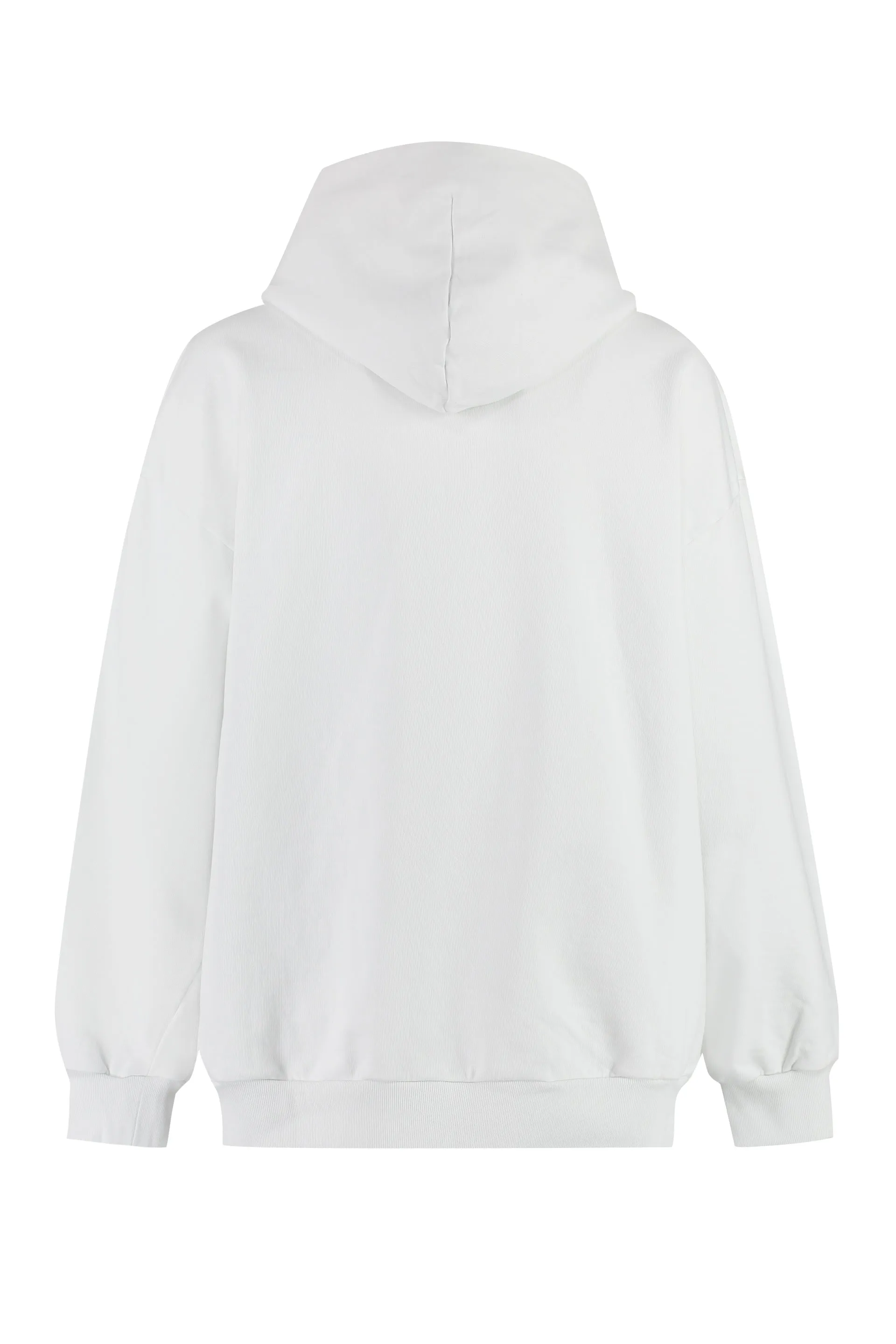 BALENCIAGA White Chest Logo Print Hoodie for Women