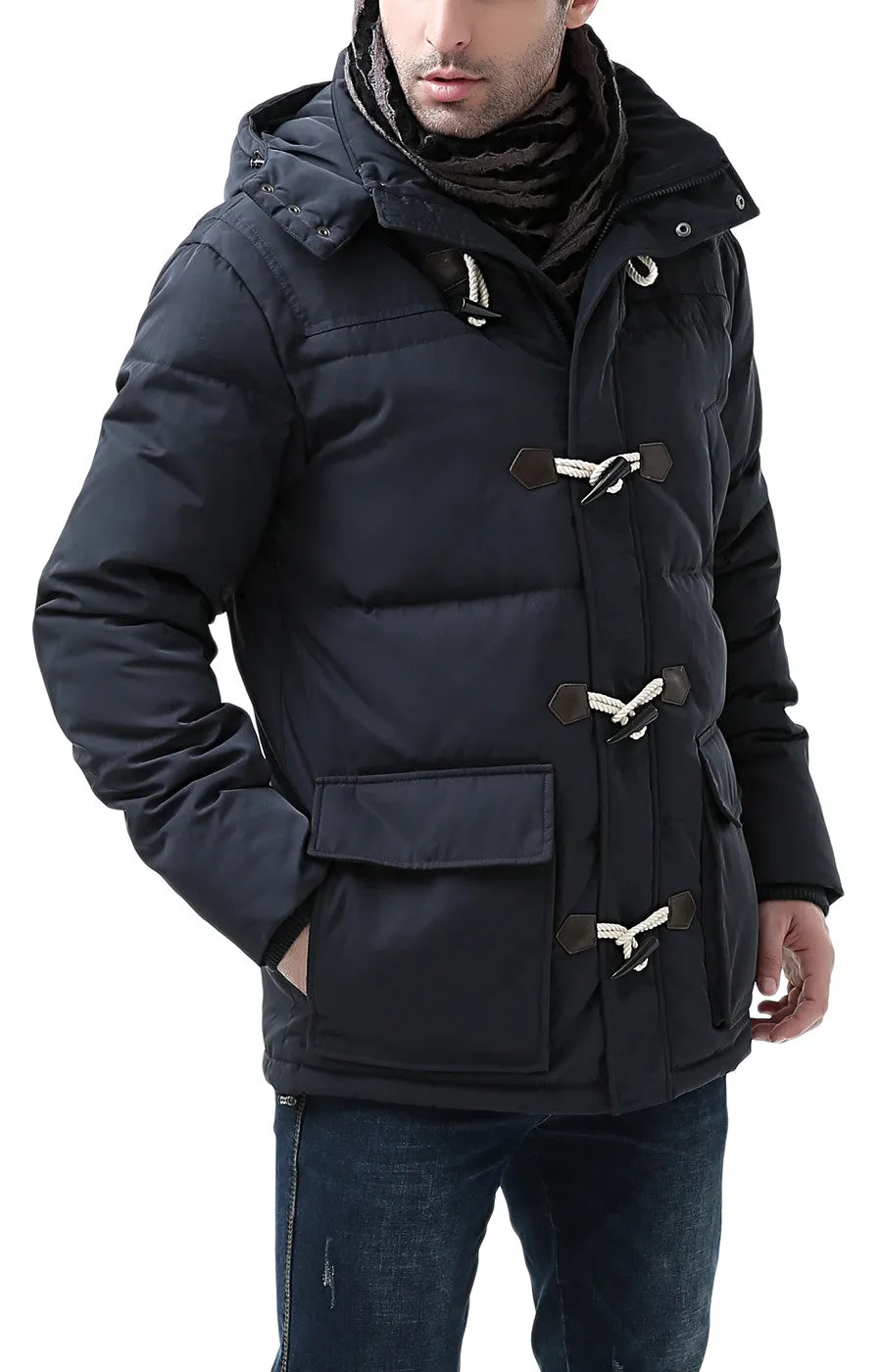 BGSD Men's Connor Hooded Waterproof Toggle Down Parka Coat