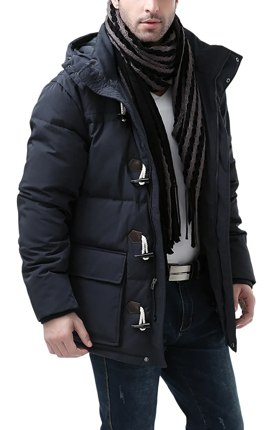 BGSD Men's Connor Hooded Waterproof Toggle Down Parka Coat