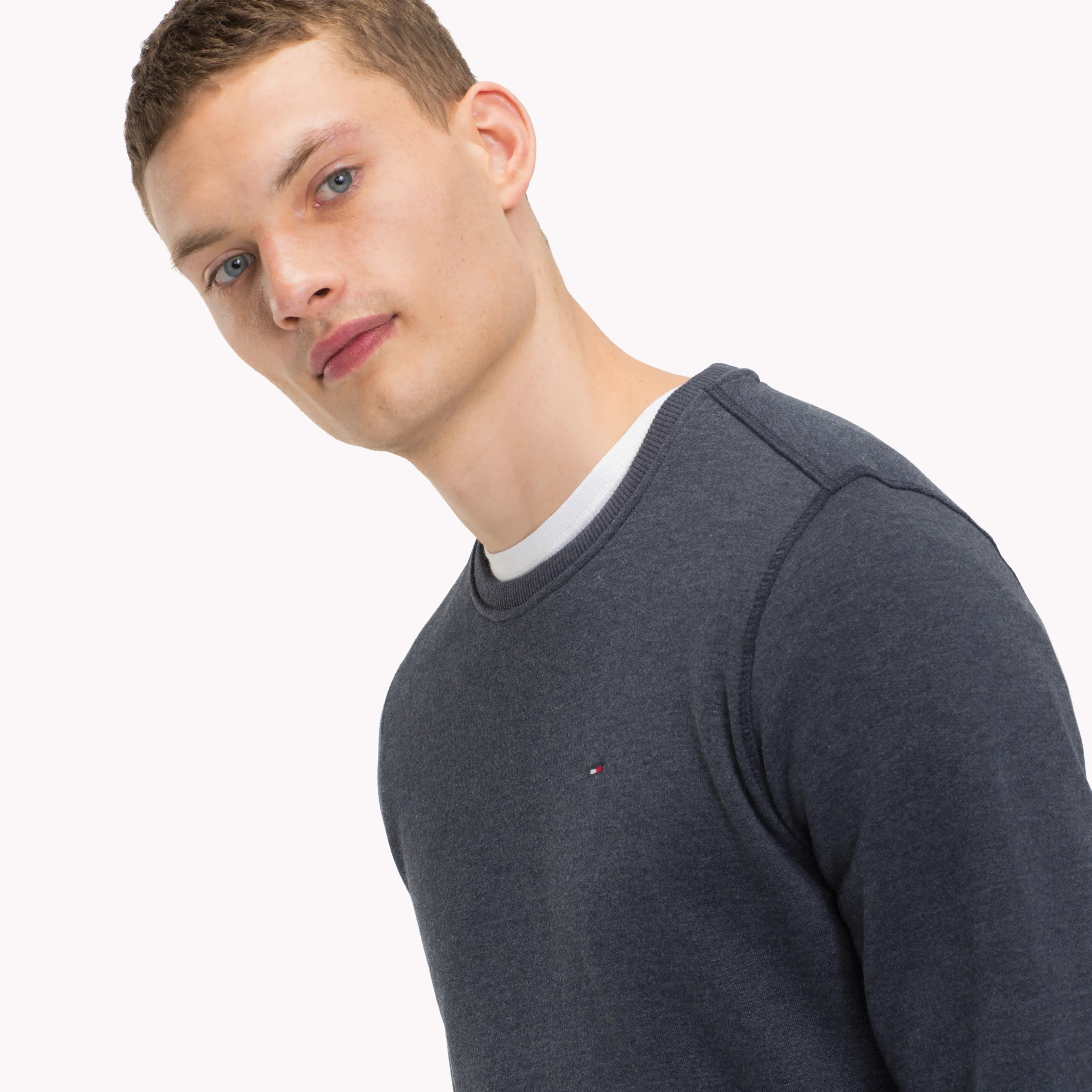 Blue Regular Fit Fleece Sweatshirt | Sweatshirts & Hoodies | Tommy Hilfiger