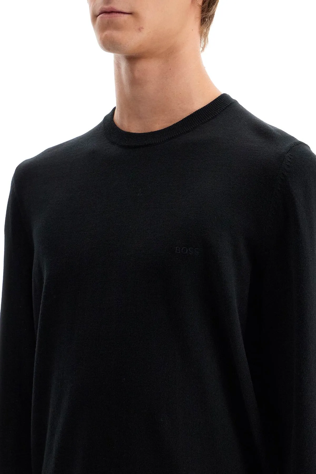 Boss 'Botto' Light Wool Sweater   Black