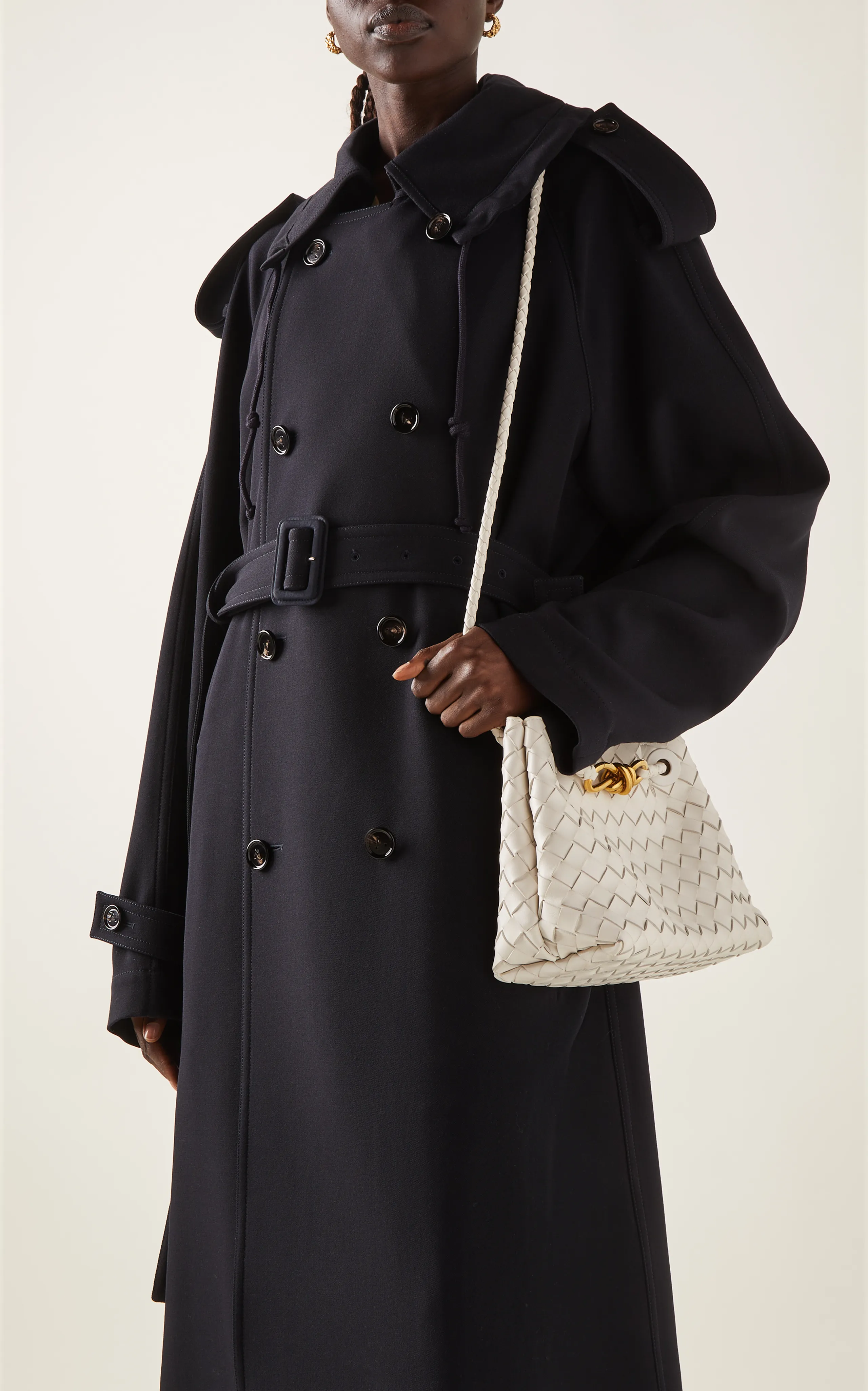 Bottega Veneta Wool Gabardine Trench Coat