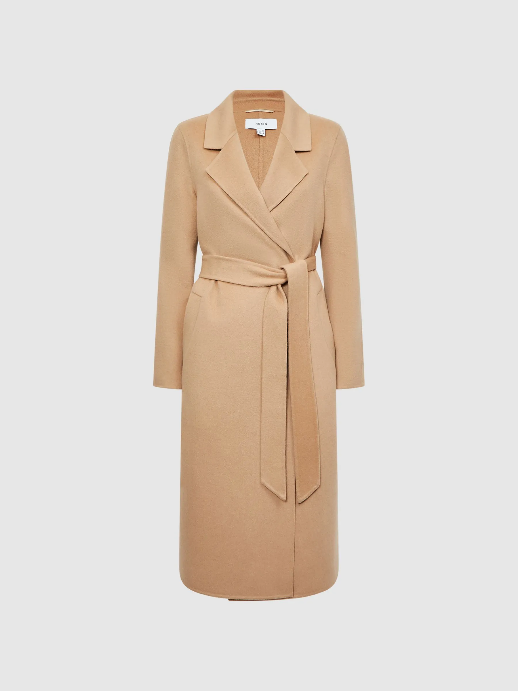 Brooks Wool Blend Blindseam Belted Coat