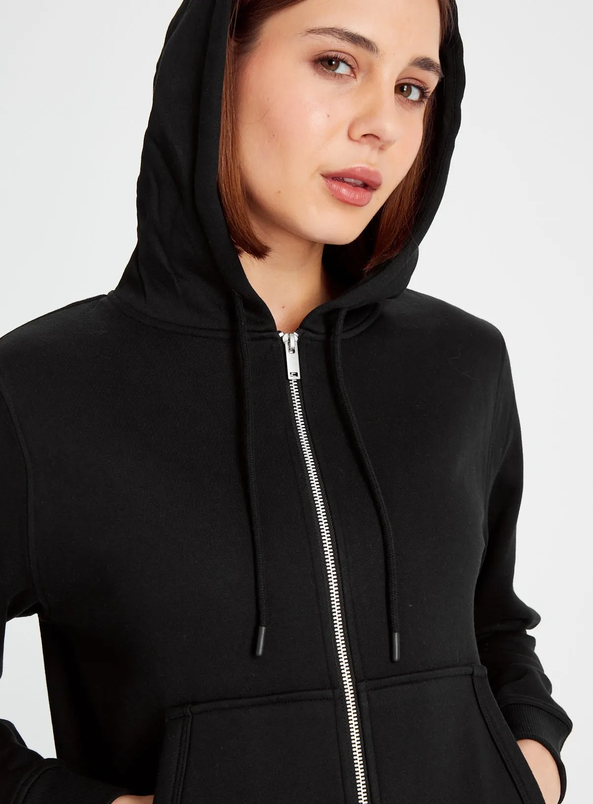 Buy Black Zip-Through Hoodie XL | Hoodies and sweatshirts | Tu