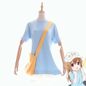 Cells at Work! Platelet cosplay costume Full outfit/Blue T-shirt