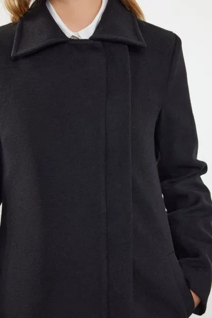 Collared Zipped Long Coat