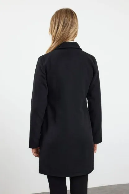 Collared Zipped Long Coat