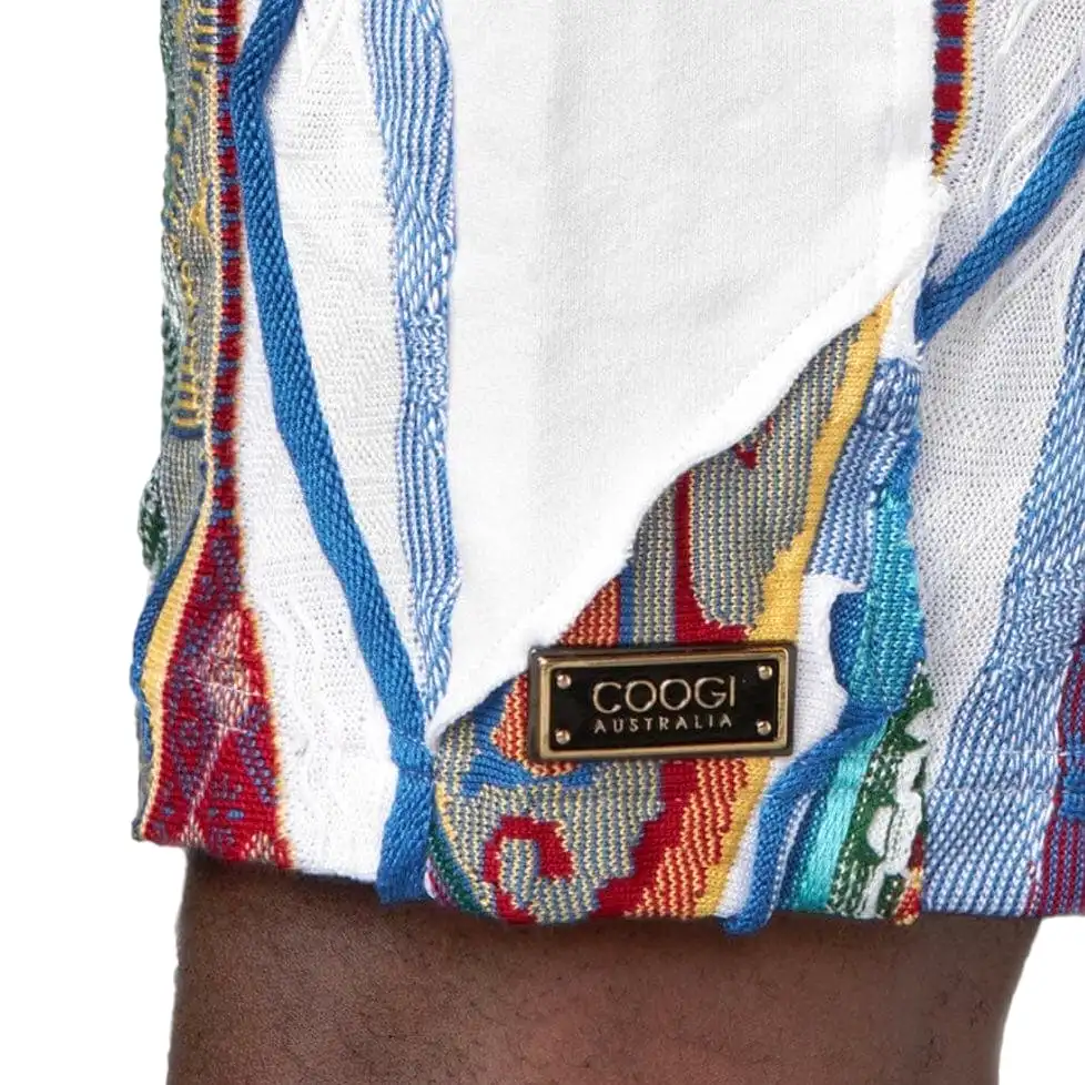 Coogi Patched Classic Knit Short (White) CG-KB-014