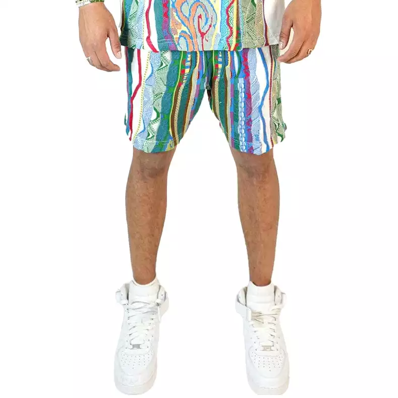 Coogi Patched Classic Knit Short (White) CG-KB-014