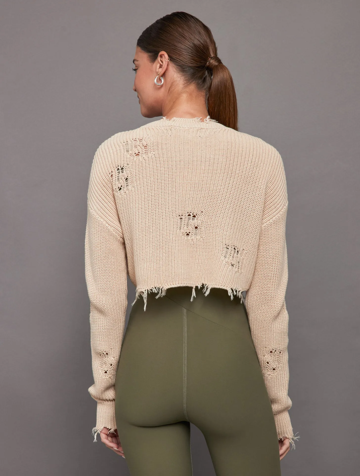 Cropped Devin Sweater - Cappuccino