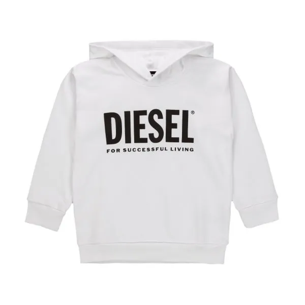 Diesel White Hoodie For Boy And Girl