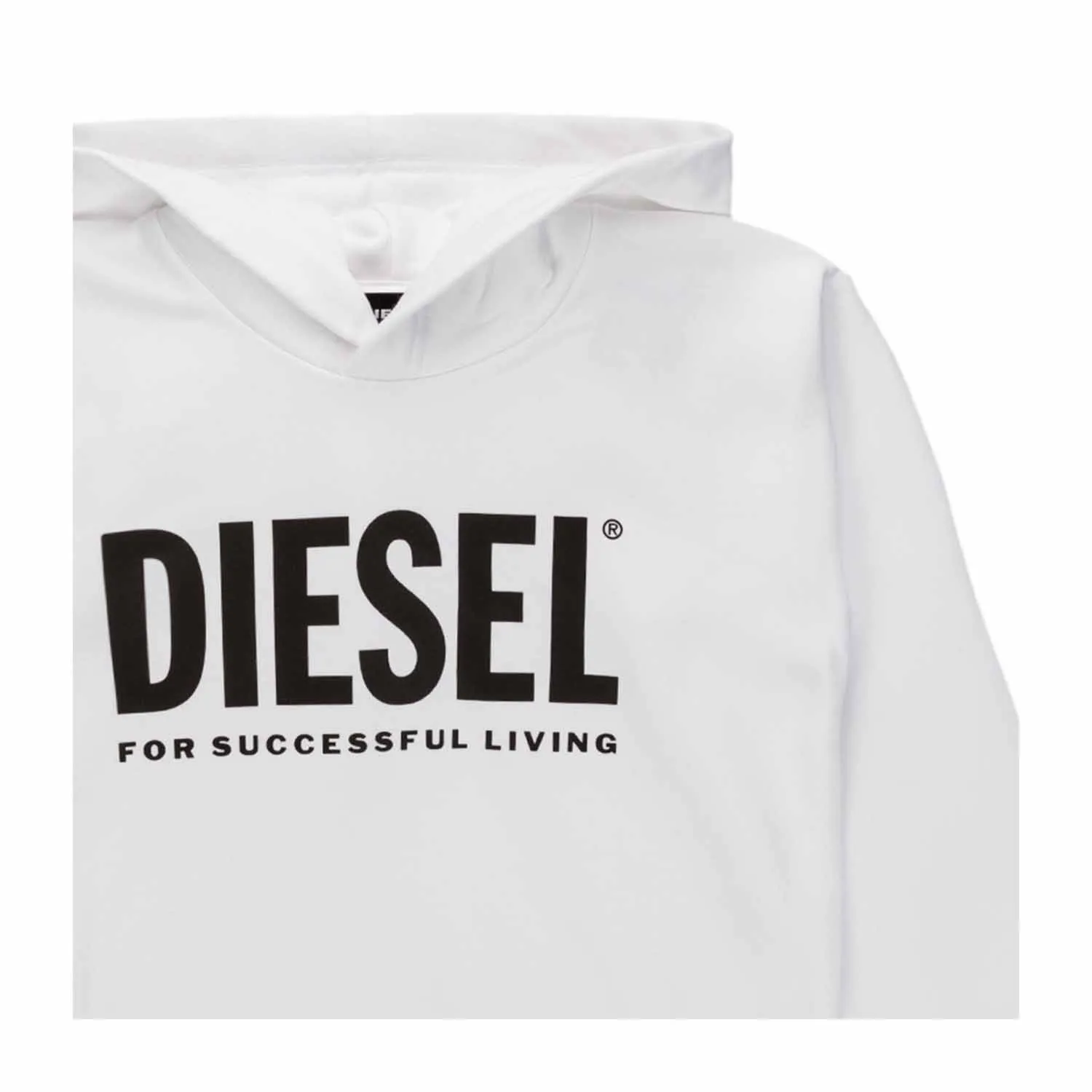 Diesel White Hoodie For Boy And Girl