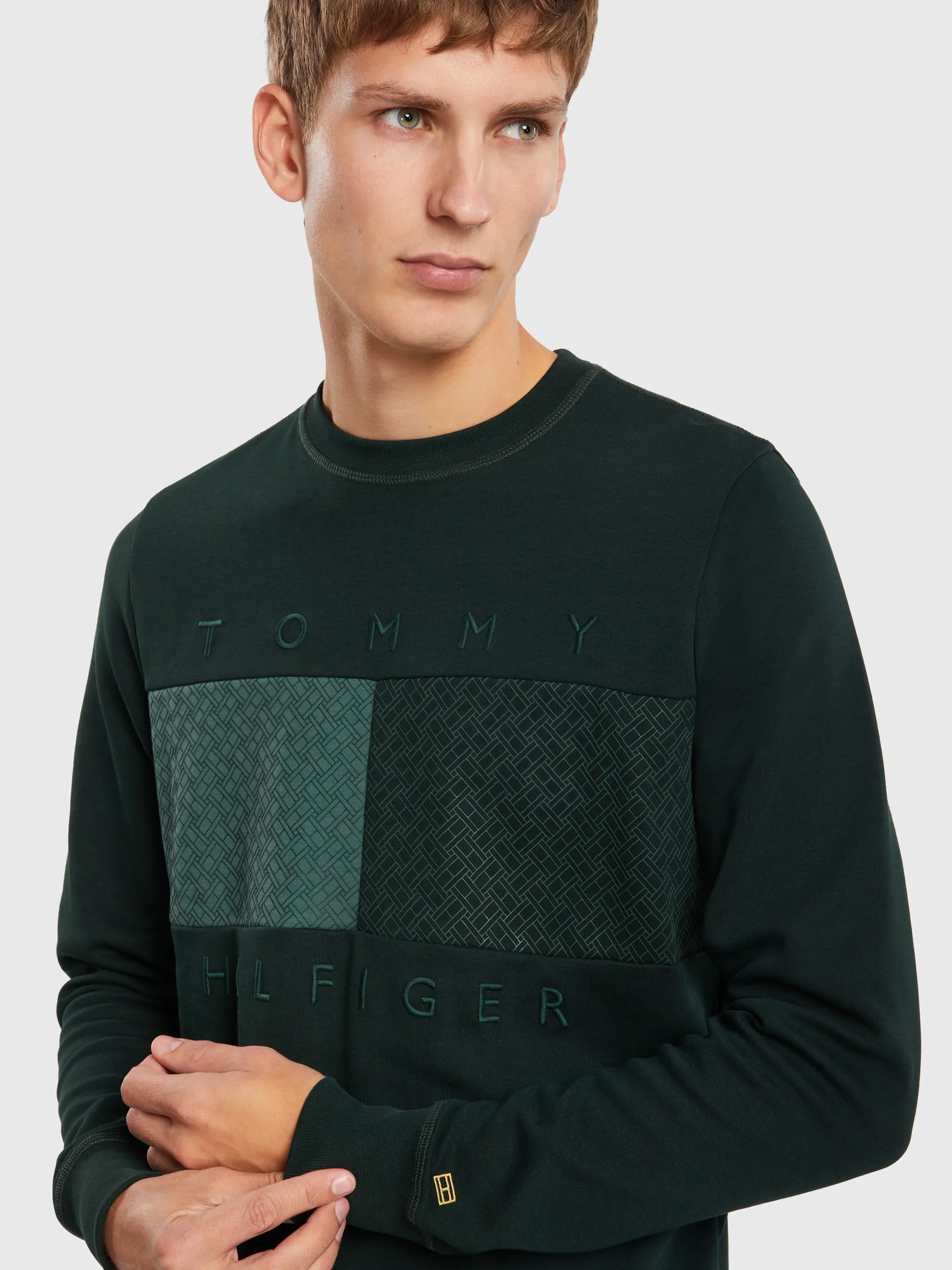 Diwali Monogram Panel Crewneck |Sweatshirts & Hoodies | Tommy Hilfiger