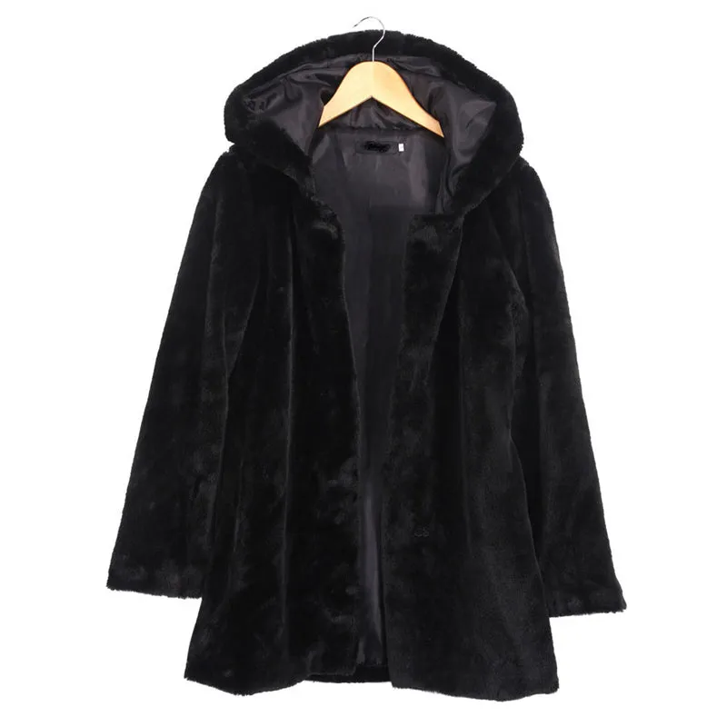 Elsa Black Fur Coat