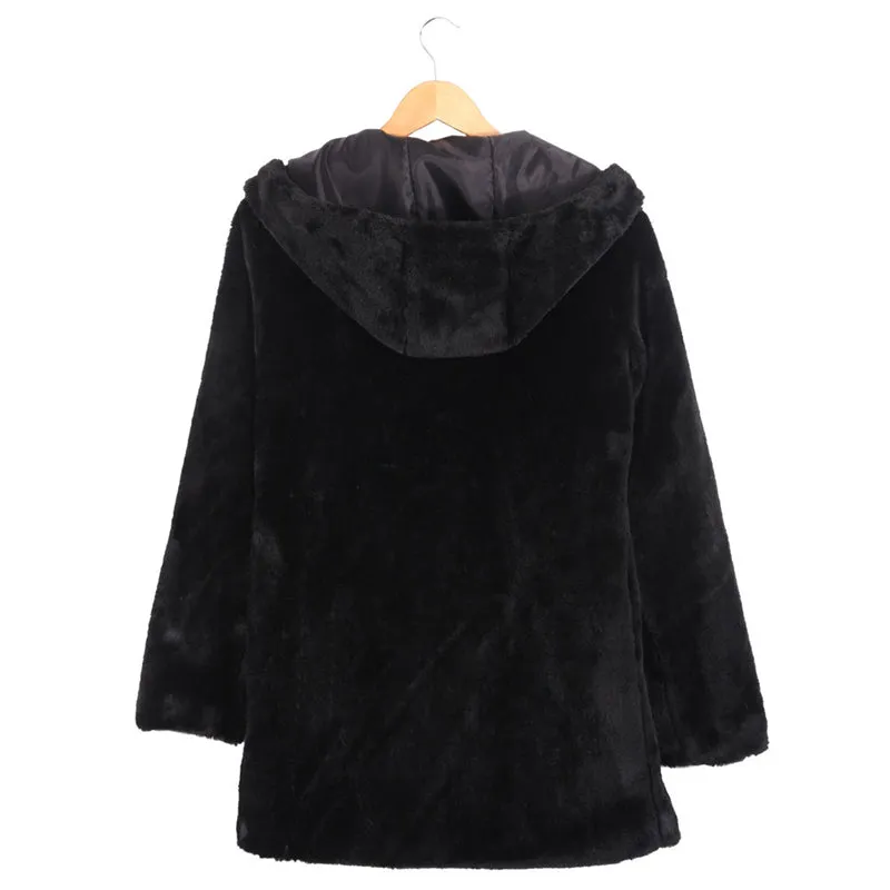 Elsa Black Fur Coat