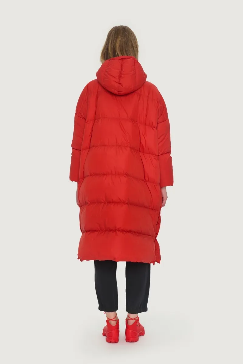 Feather down oversize coat