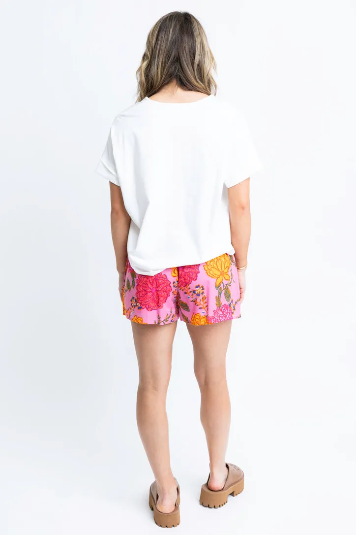 Floral Poplin Shorts