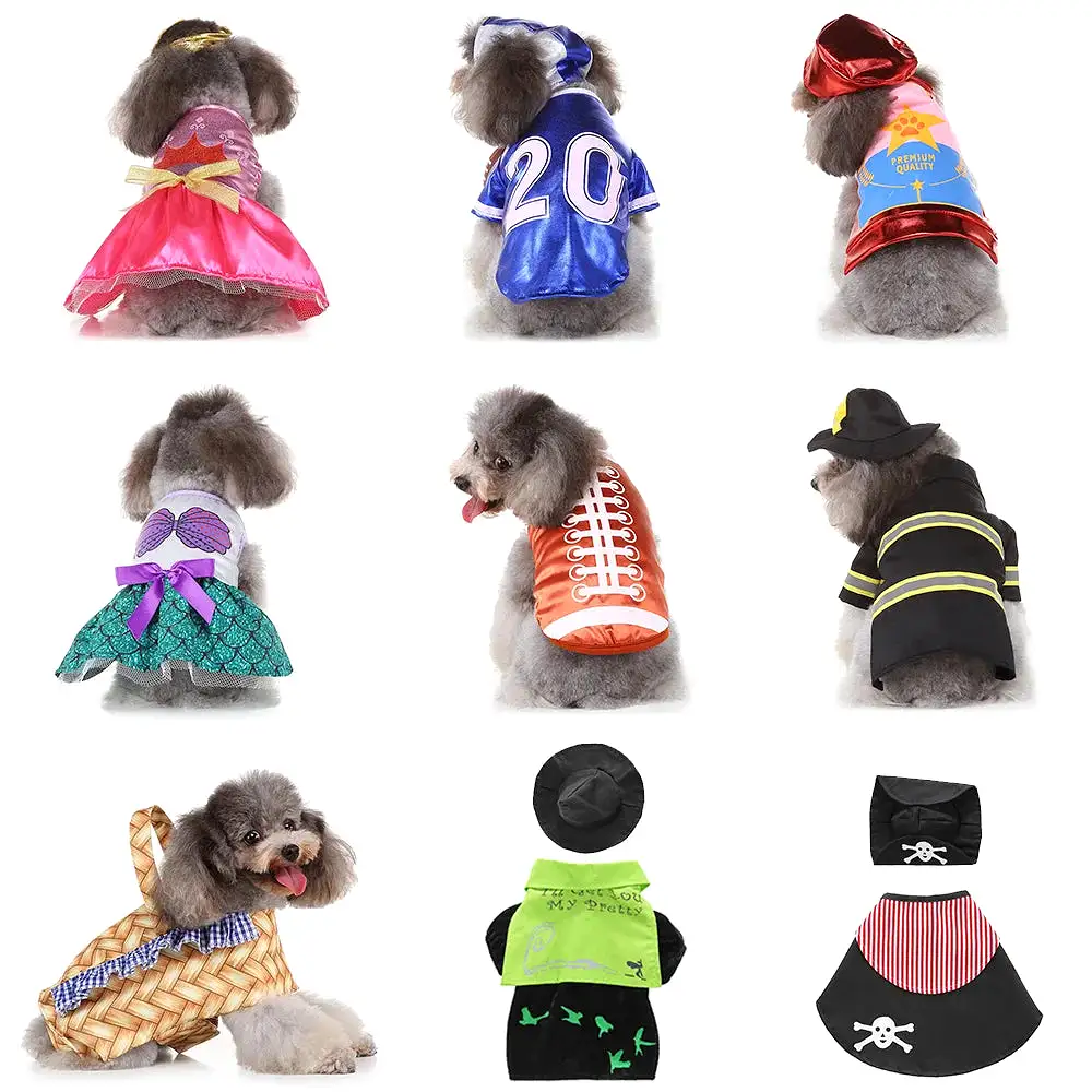 Funny Halloween Pet Cat Clothes For Dog Costume Dress Up Outfit Personality Cosplay Cat Costume Christmas Party Dog Coat Cloth35