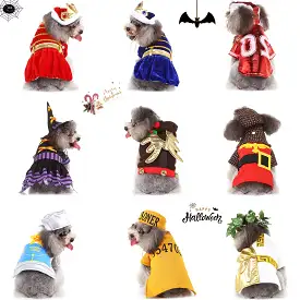 Funny Halloween Pet Cat Clothes For Dog Costume Dress Up Outfit Personality Cosplay Cat Costume Christmas Party Dog Coat Cloth35