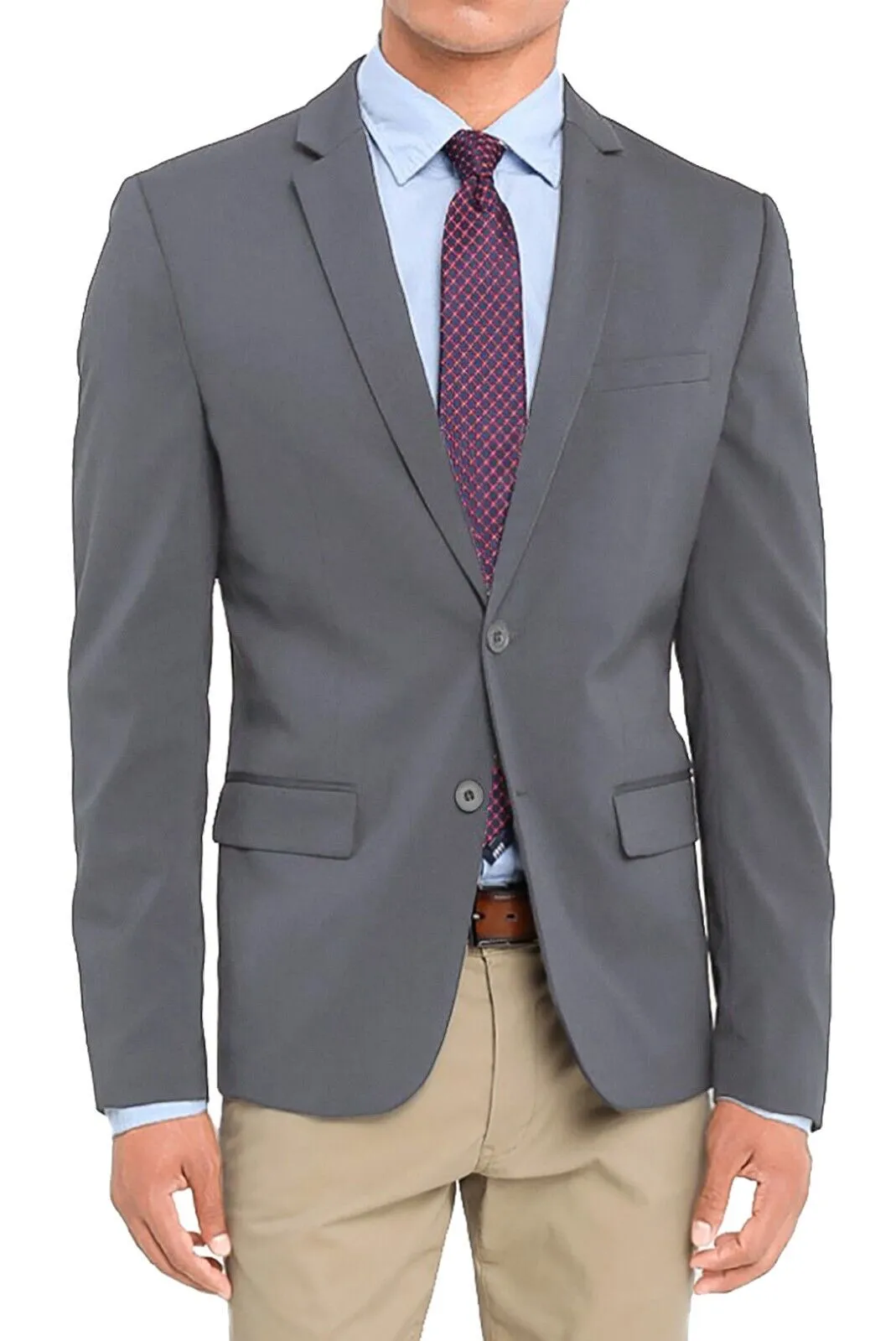 Giacca uomo Class Sartoriale grigio 2 bottoni slim fit Blazer casual elegante