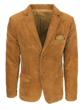 Giacca uomo invernale Class beige cammello in velluto Blazer autunno inverno