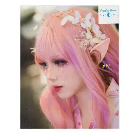 Girl Elf With Pink Wig Puzzle (120, 252, 500-Piece)