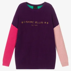 Girls Colourblock Knit Sweater