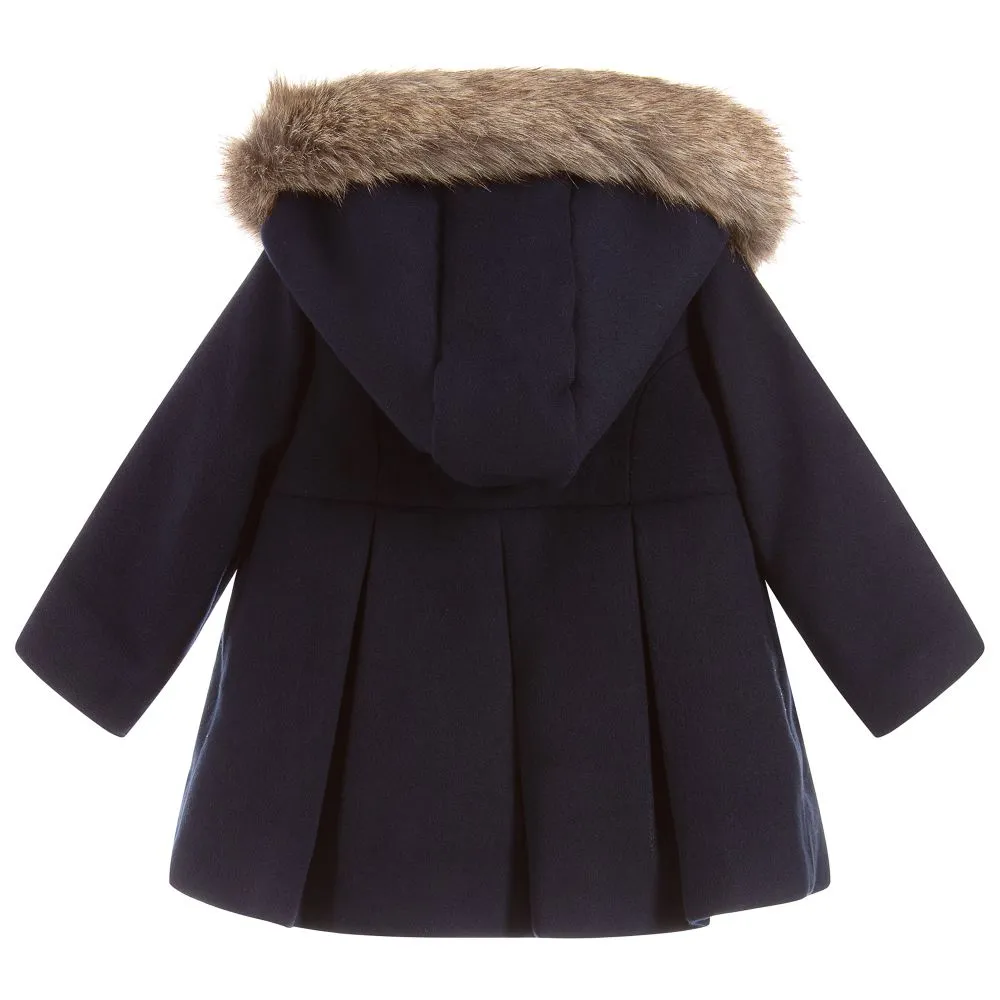 Girls Navy Blue Coat