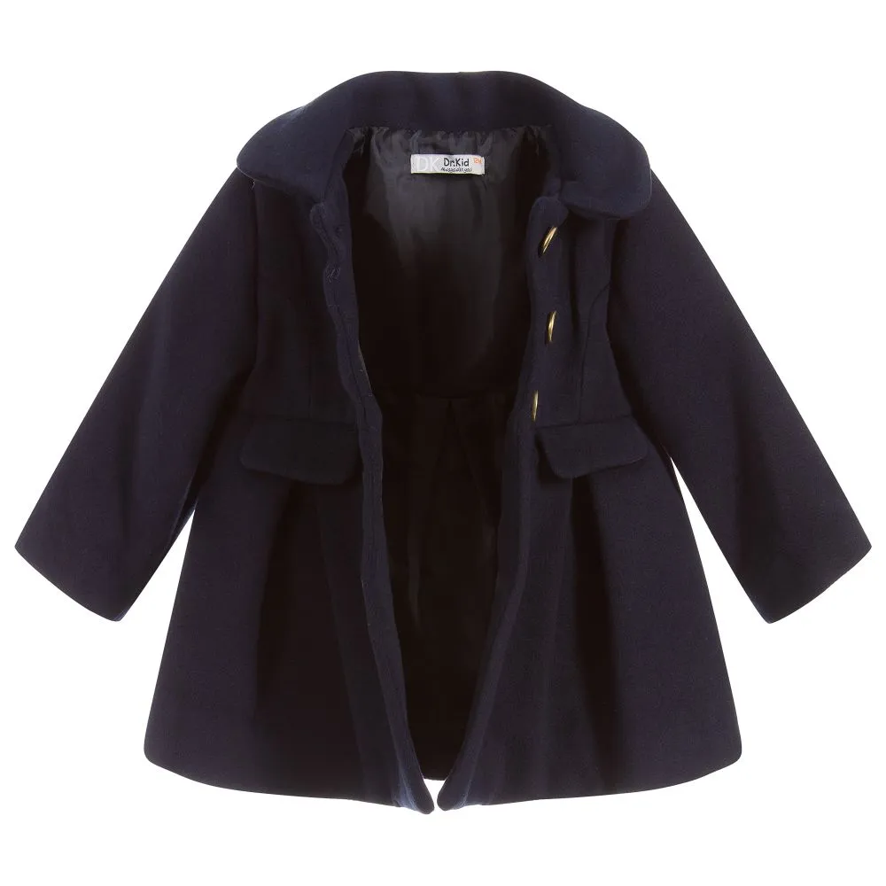 Girls Navy Blue Coat