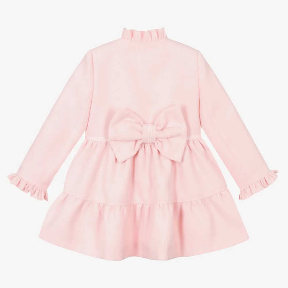 Girls Pink Ruffle Coat