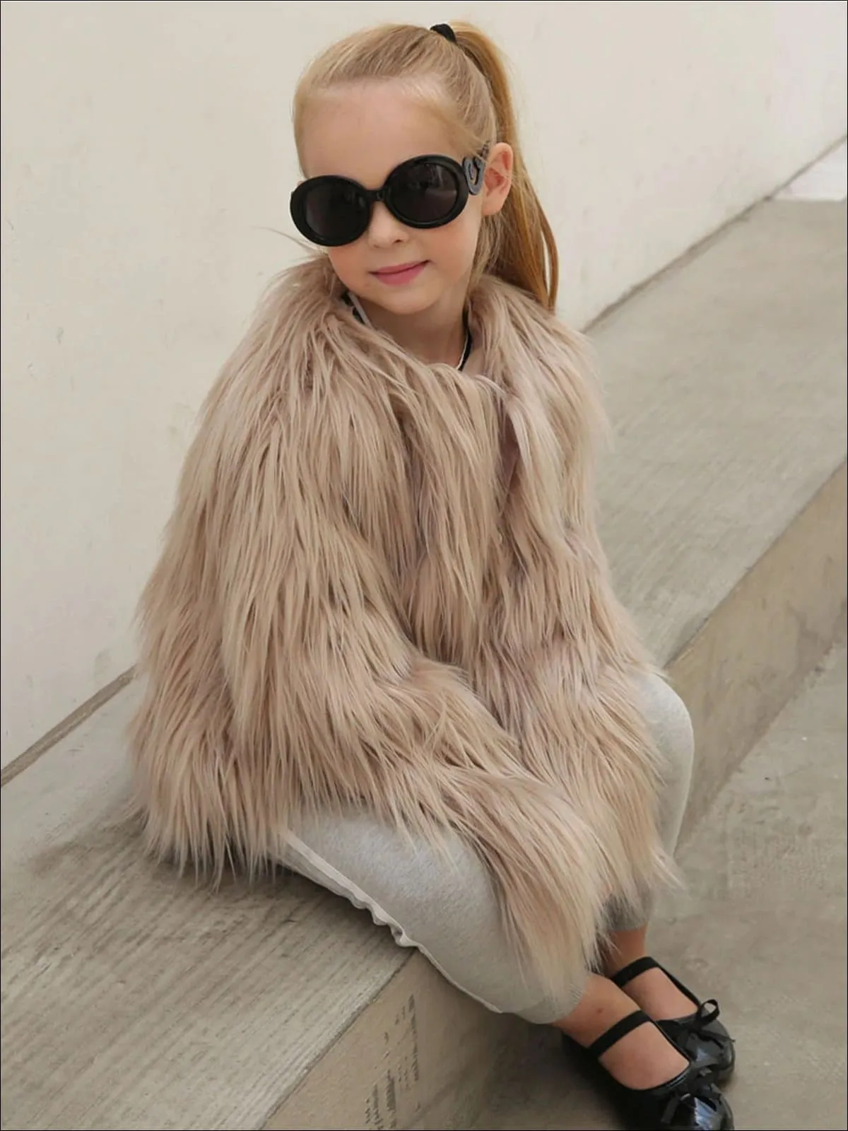 Girls Trendy Winter Faux Fur Jacket