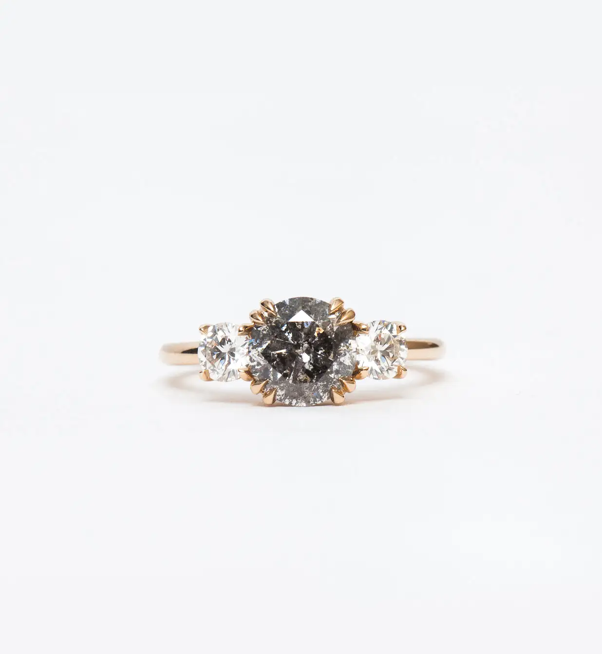 Grey Diamond Eleonore Three-Stone Ring