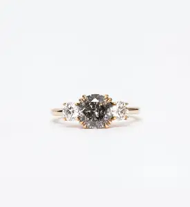 Grey Diamond Eleonore Three-Stone Ring