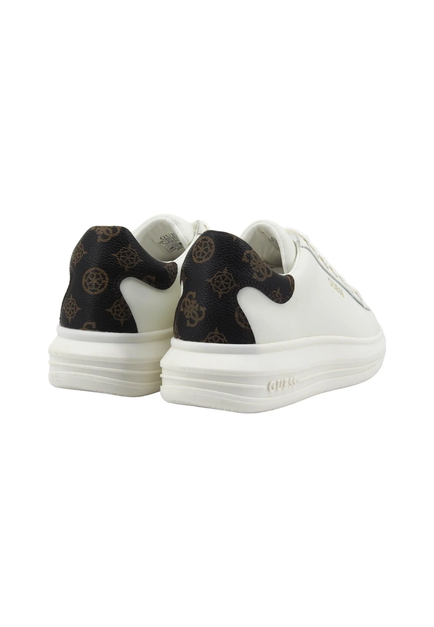 GUESS Sneaker Donna White Brown FL8VIBLEA12