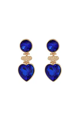 HEART OF THE OCEAN EARRINGS BLUE