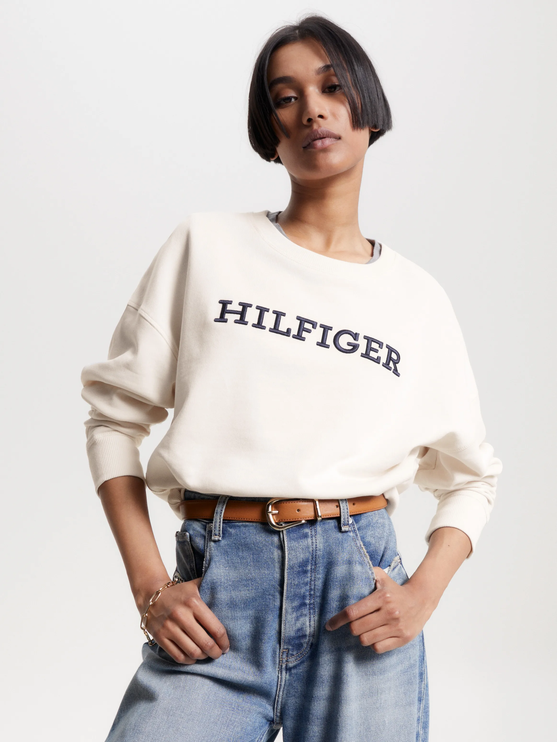 Hilfiger Monotype Embroidery Sweatshirt | Sweatshirts & Hoodies | Tommy Hilfiger