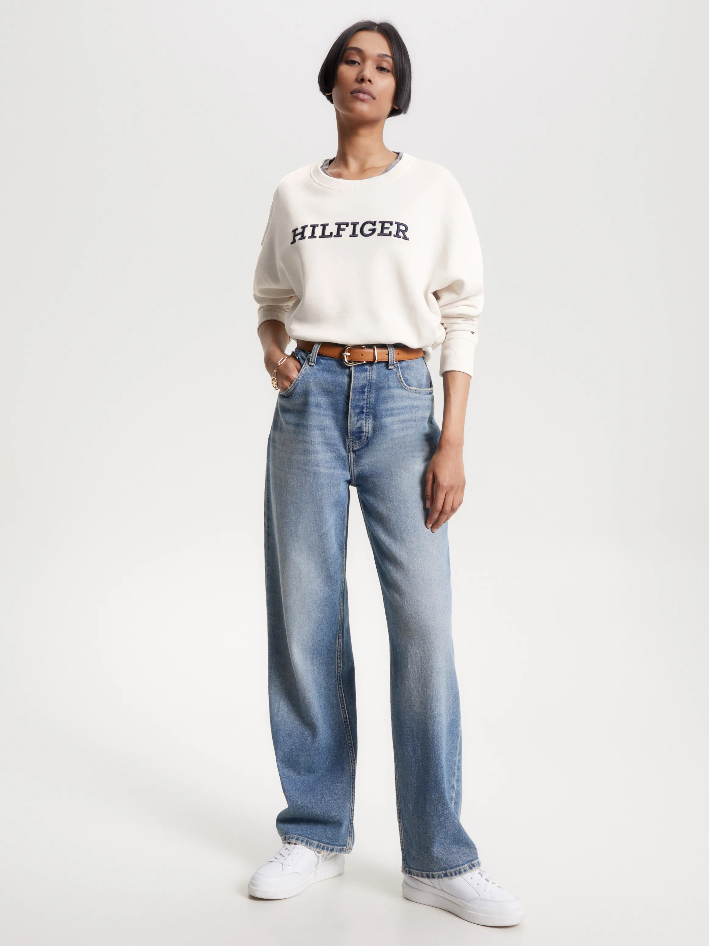 Hilfiger Monotype Embroidery Sweatshirt | Sweatshirts & Hoodies | Tommy Hilfiger