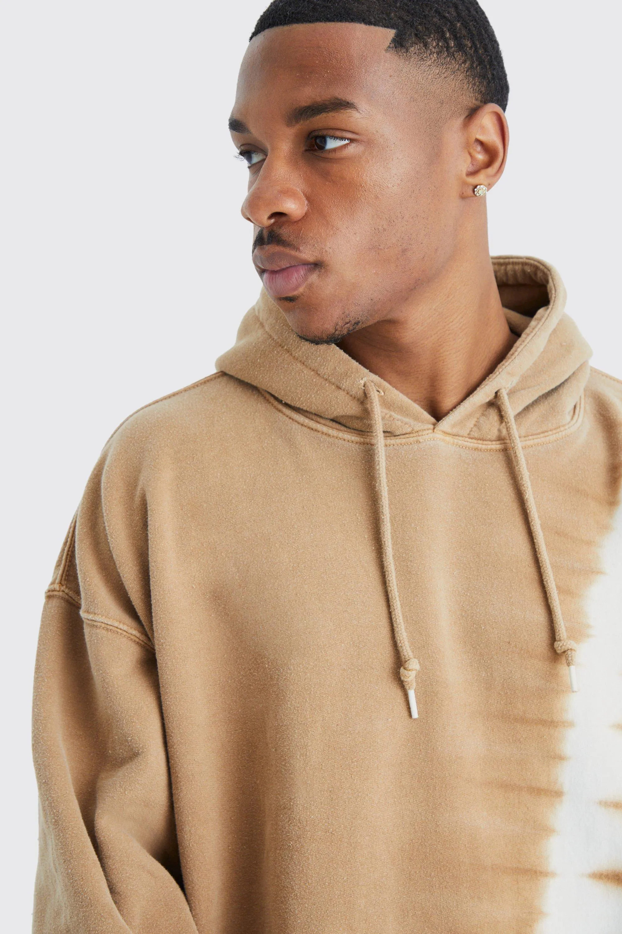 Hoodies & Sweatshirts | Oversized Bleached Teddy Graphic Hoodie | boohooMAN