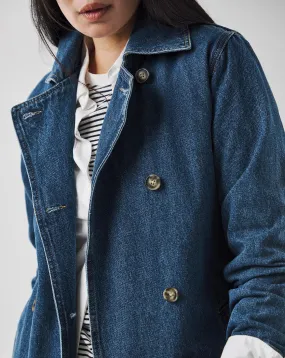 Indigo Denim Trench Coat