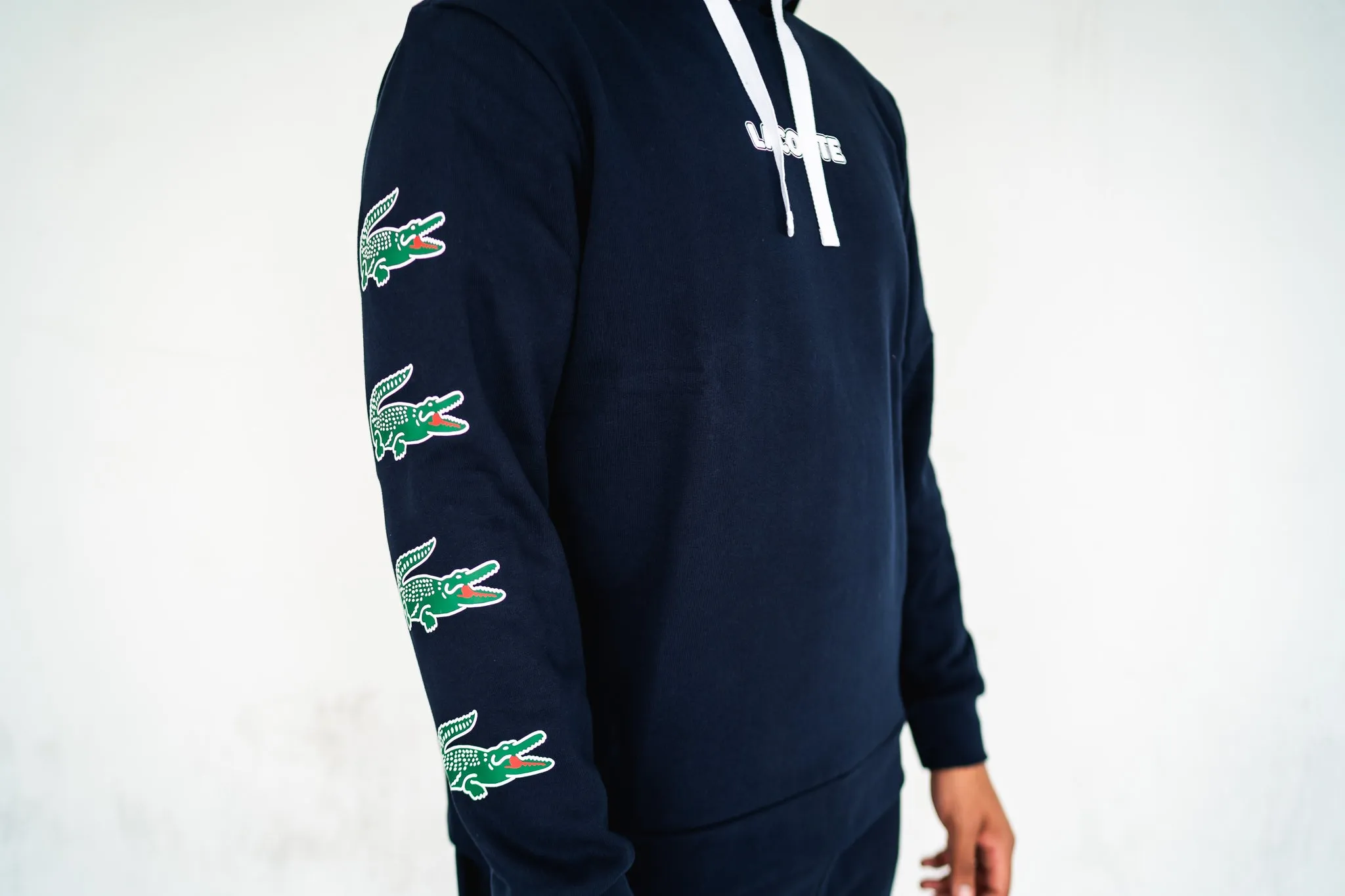 Lacoste Multi Logo Hoodie (Navy)