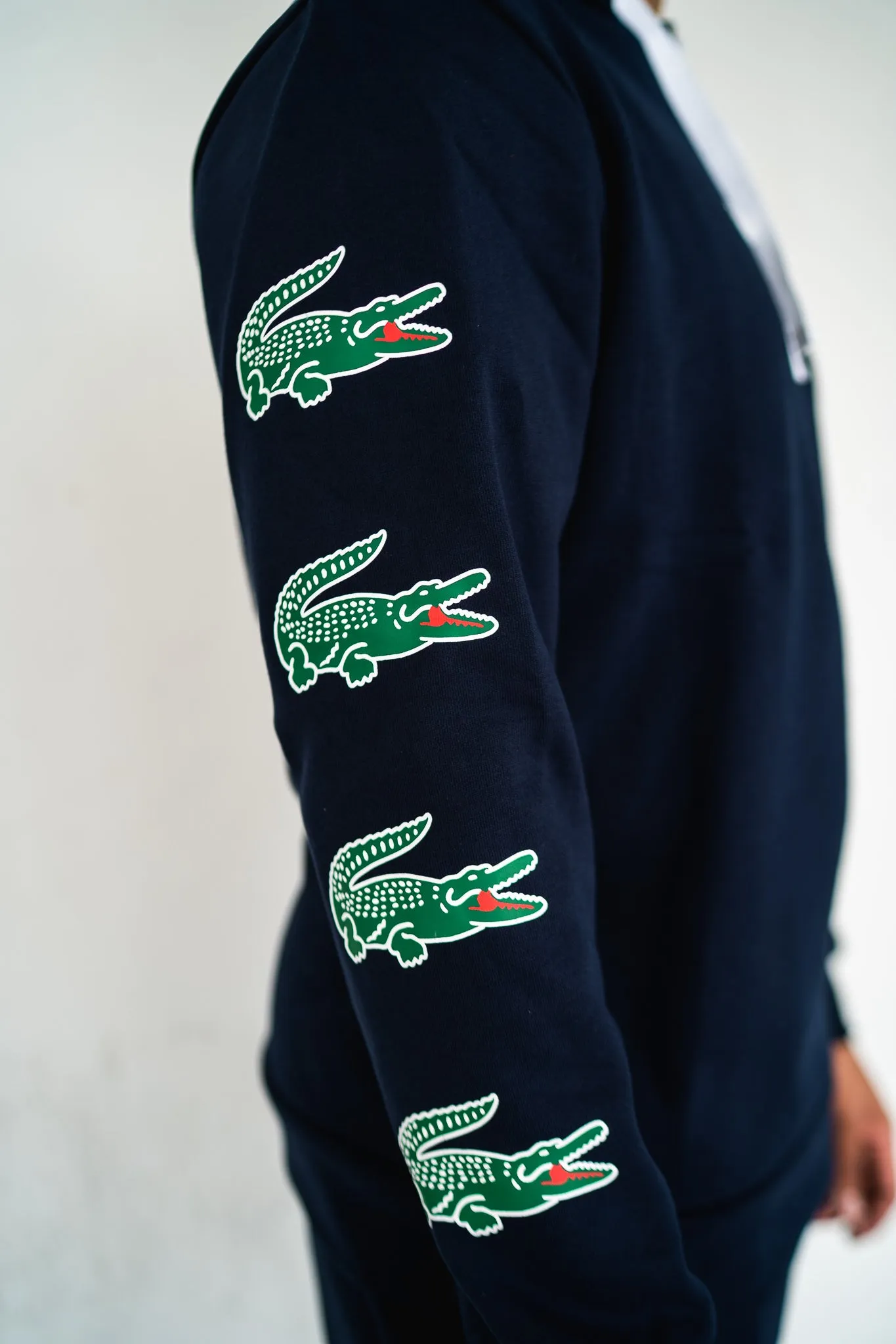 Lacoste Multi Logo Hoodie (Navy)